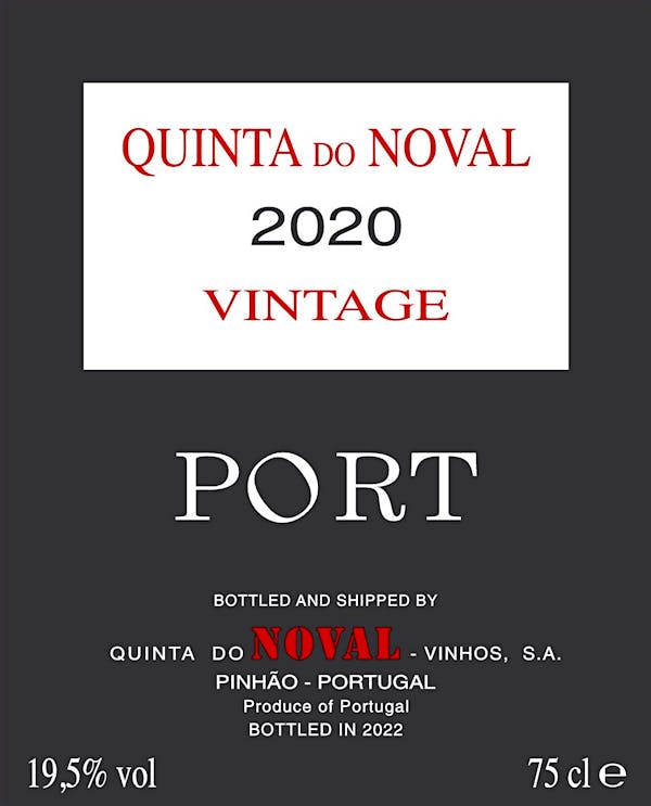 Label for Quinta do Noval